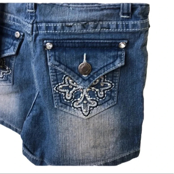 MISS JEANS NWT GIRLS JEAN DENIM SHORTS BLUE CASUAL BOTTOMS SCHOOL FALL SIZE 5 - Picture 4 of 9